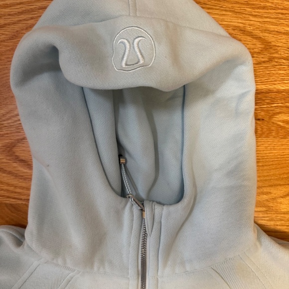 Lululemon Oversized Scuba Half Zip Hoodie Size M/L Sky Blue - Picture 2 of 4